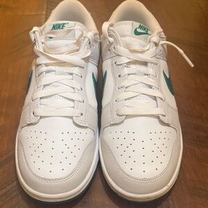 Nike White and Teal Athletic Shoes